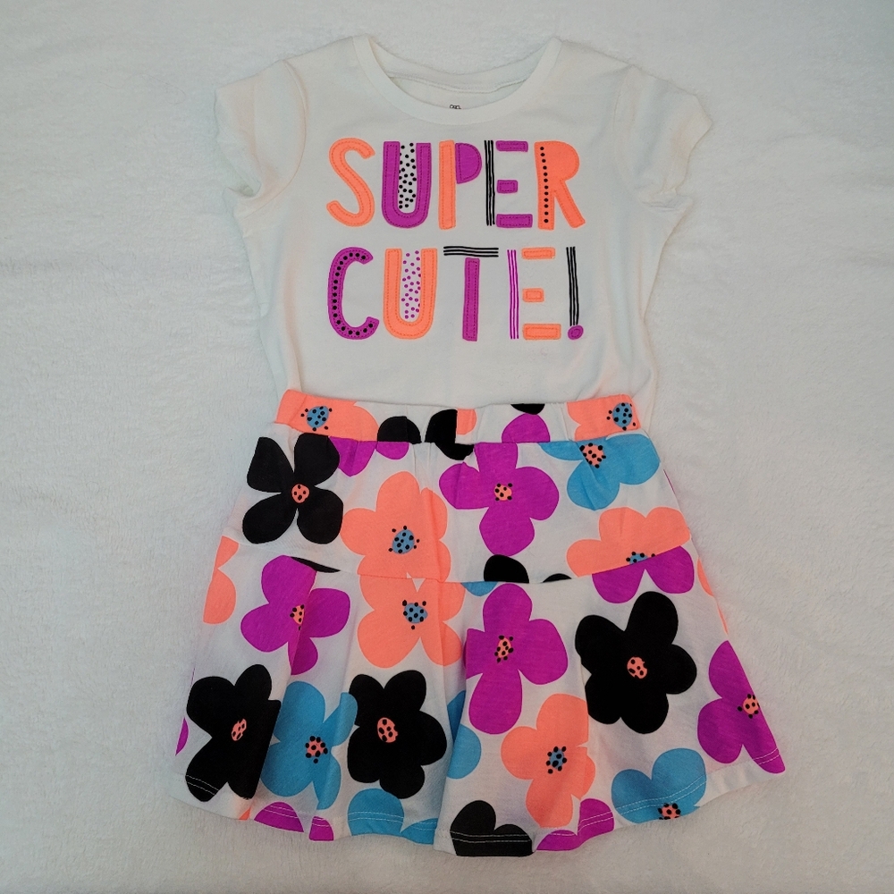 okie dokie Girl Shirt and Skirt Set 2 Pc